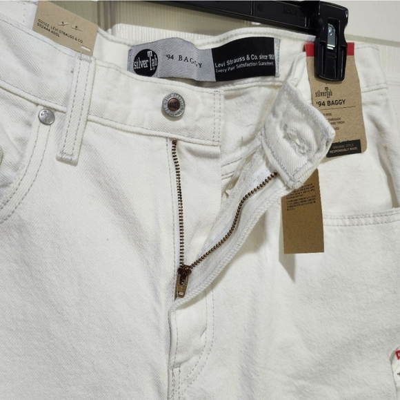 Levi's Women's Silver Tab '94 Baggy White Jeans Size 30x31 - Picture 2 of 12